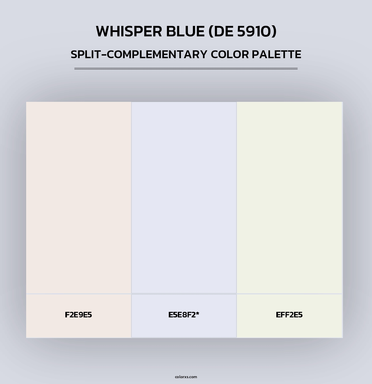 Whisper Blue (DE 5910) - Split-Complementary Color Palette