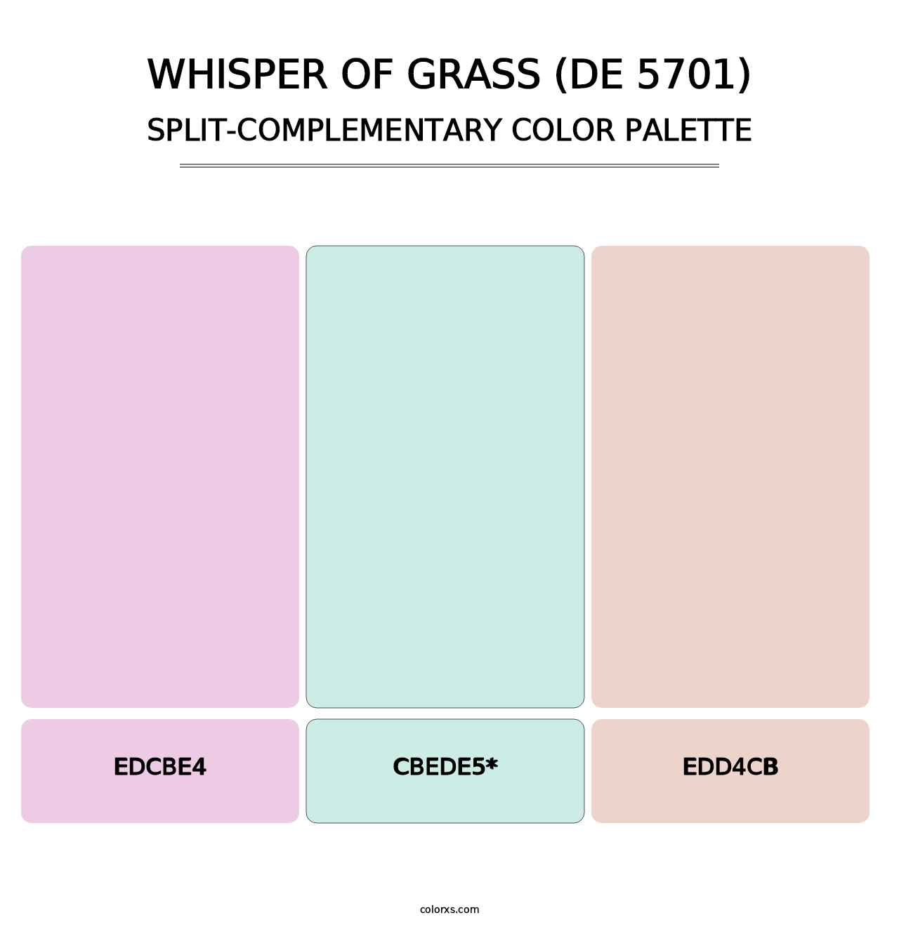Whisper of Grass (DE 5701) - Split-Complementary Color Palette