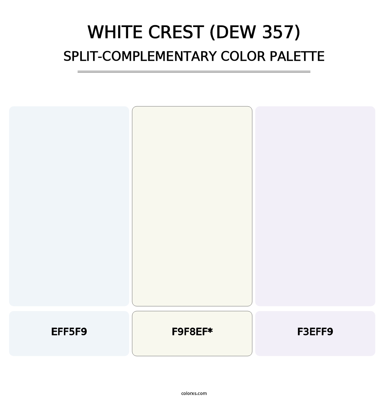 White Crest (DEW 357) - Split-Complementary Color Palette