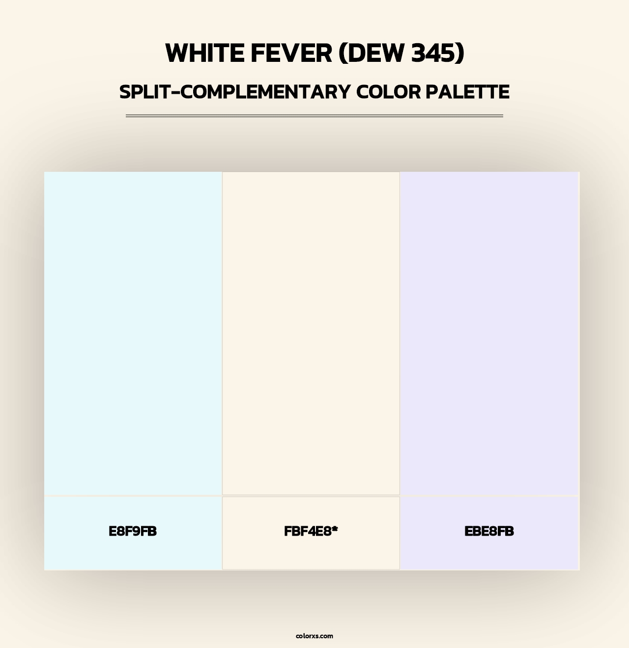White Fever (DEW 345) - Split-Complementary Color Palette