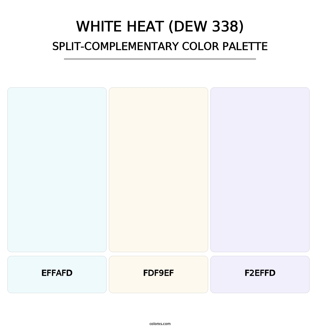 White Heat (DEW 338) - Split-Complementary Color Palette