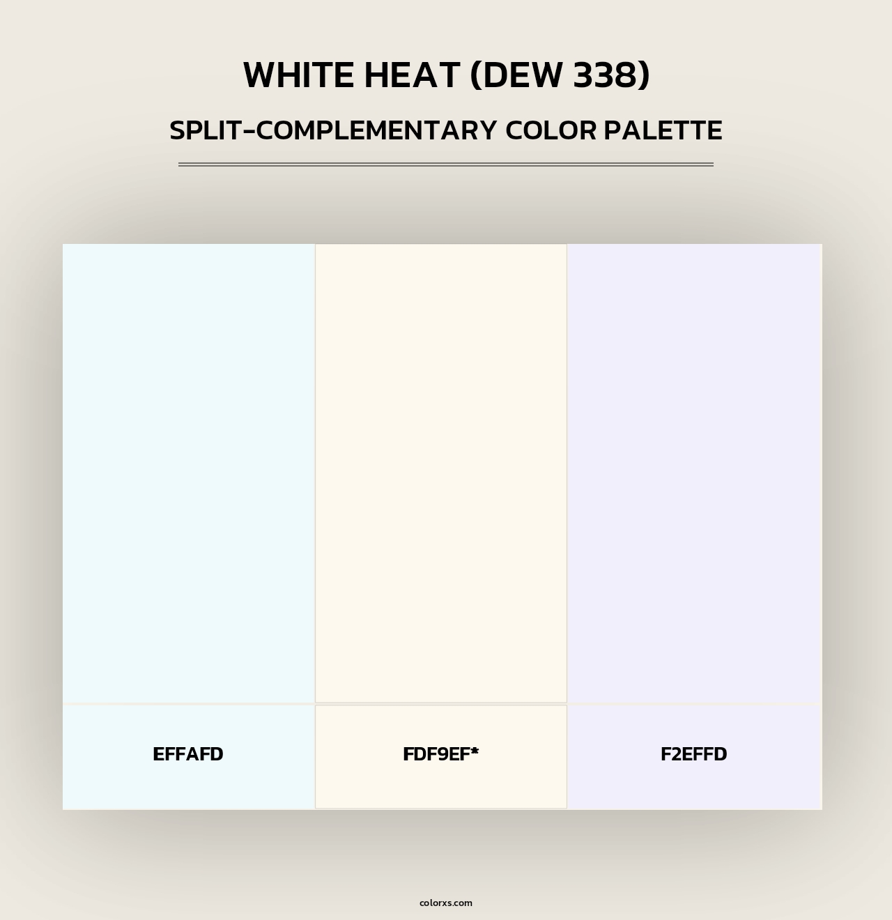 White Heat (DEW 338) - Split-Complementary Color Palette