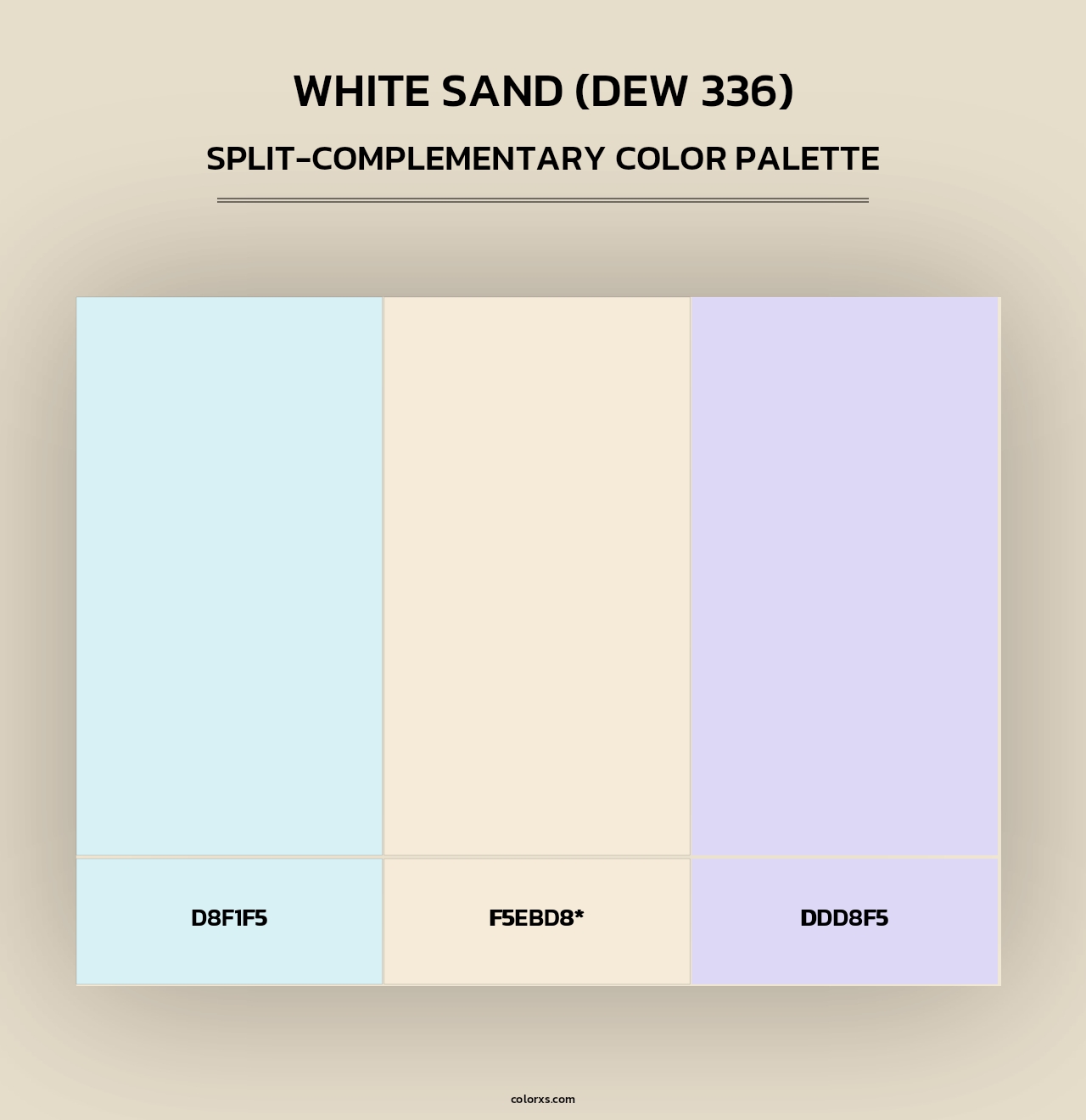White Sand (DEW 336) - Split-Complementary Color Palette