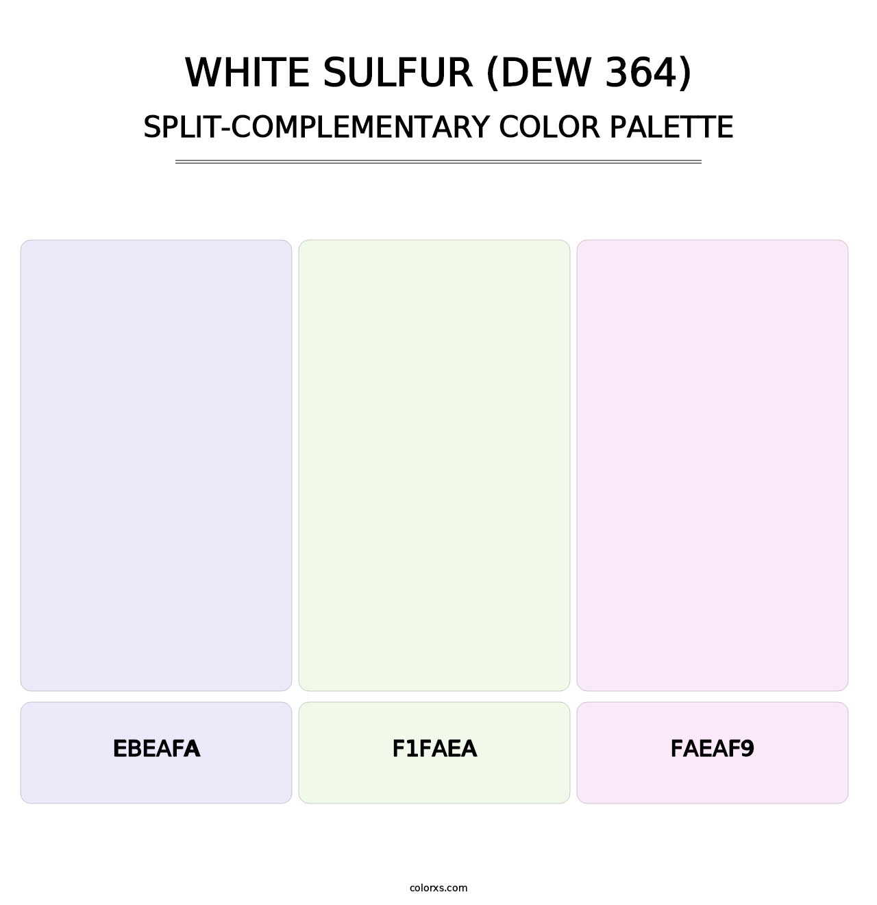 White Sulfur (DEW 364) - Split-Complementary Color Palette