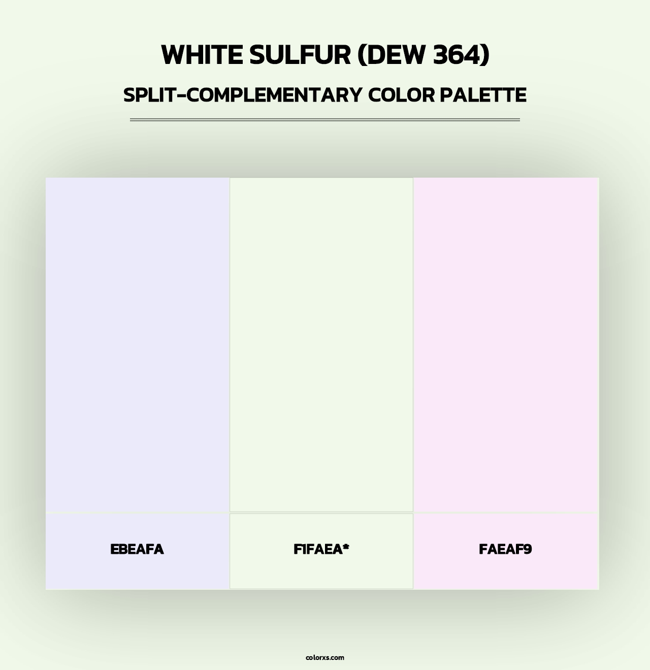 White Sulfur (DEW 364) - Split-Complementary Color Palette