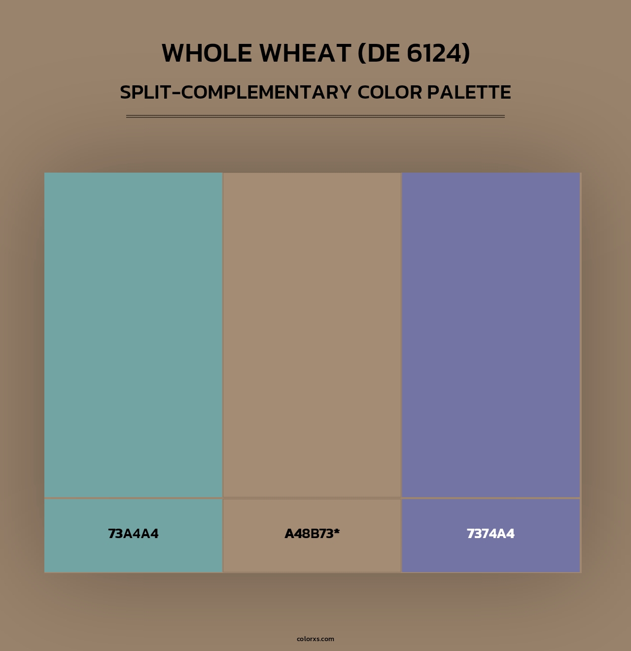 Whole Wheat (DE 6124) - Split-Complementary Color Palette