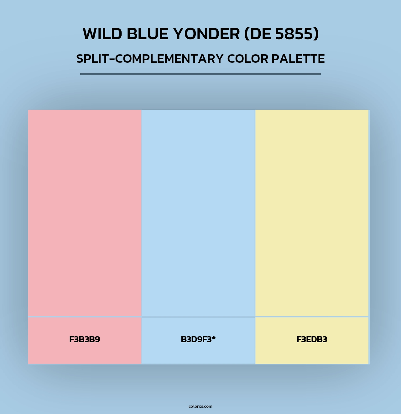 Wild Blue Yonder (DE 5855) - Split-Complementary Color Palette