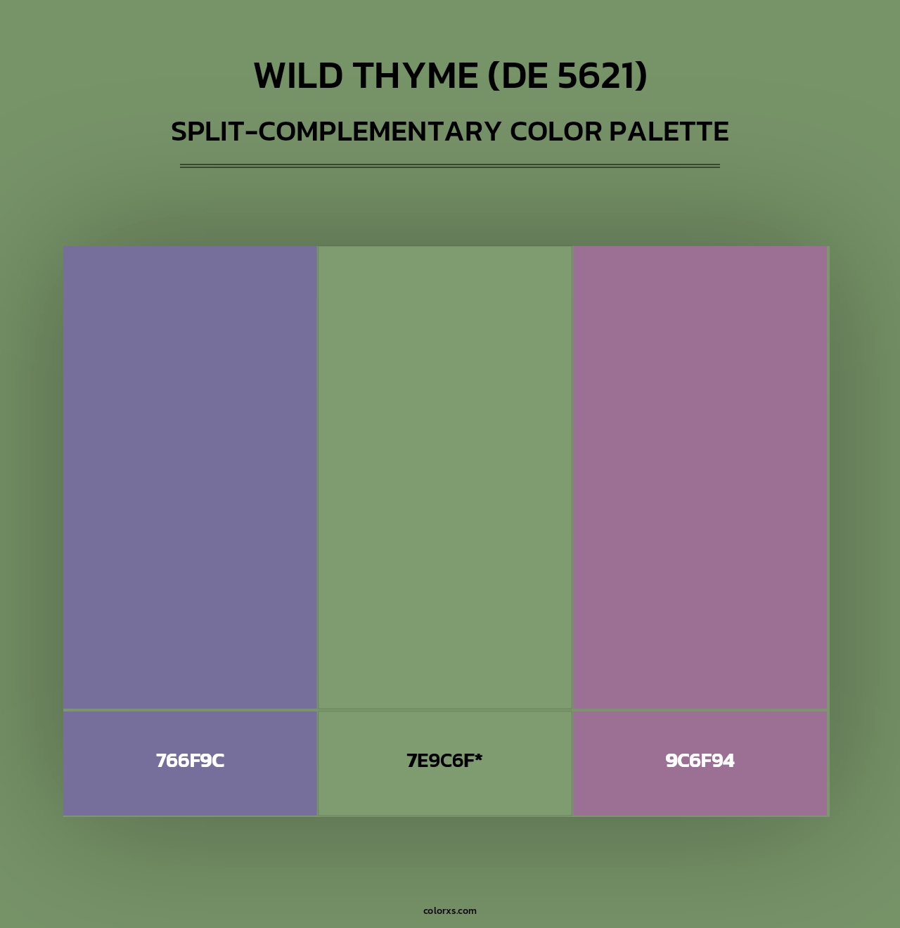 Wild Thyme (DE 5621) - Split-Complementary Color Palette