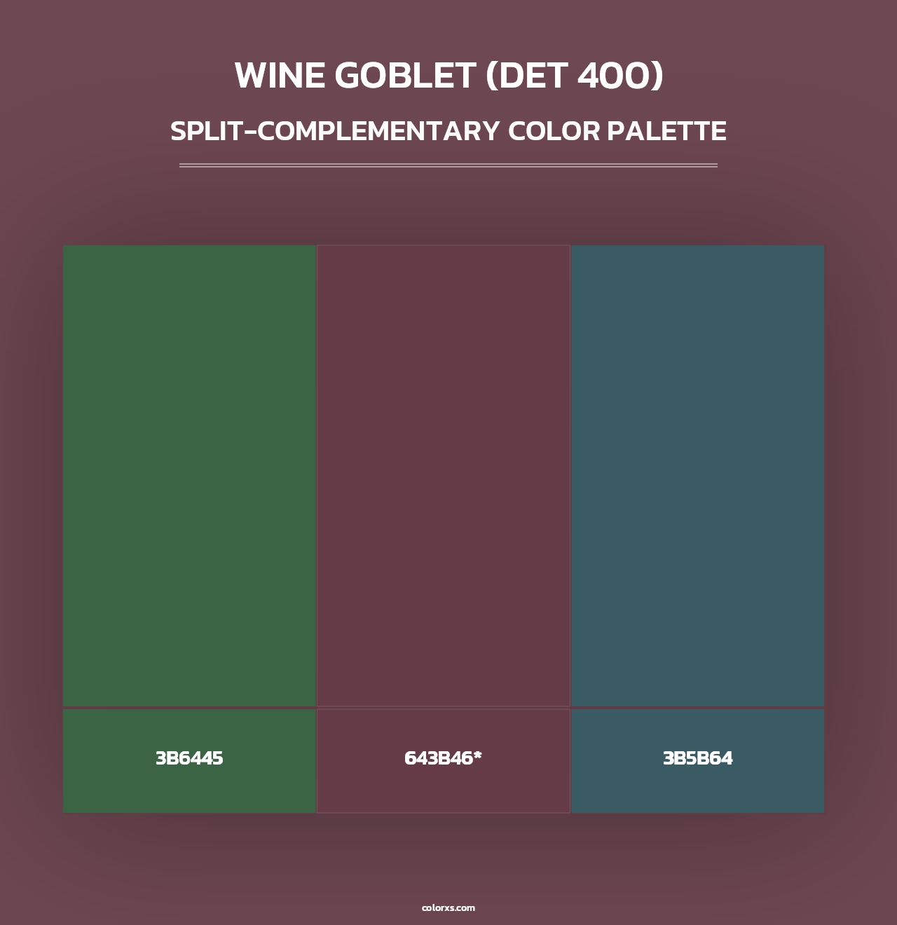 Wine Goblet (DET 400) - Split-Complementary Color Palette