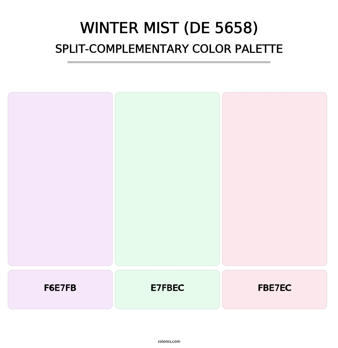 Winter Mist (DE 5658) - Split-Complementary Color Palette