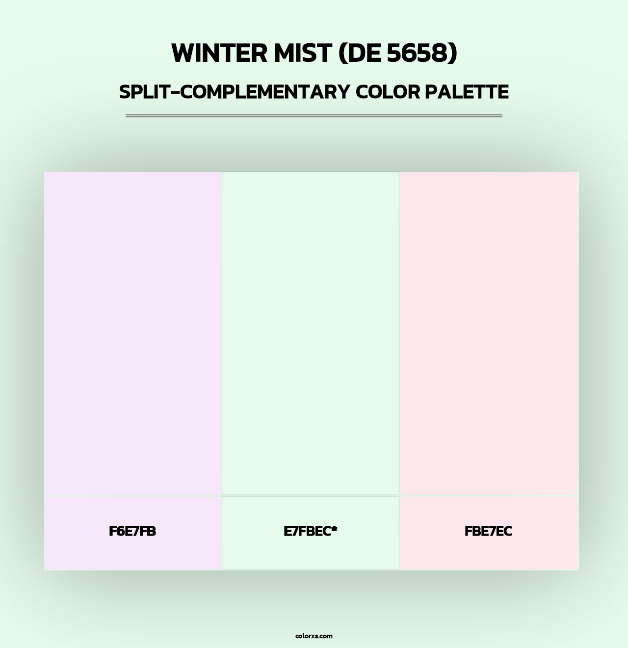 Winter Mist (DE 5658) - Split-Complementary Color Palette