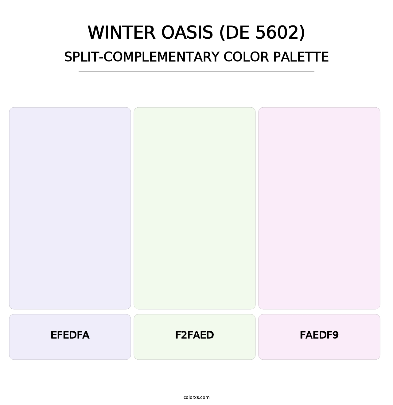 Winter Oasis (DE 5602) - Split-Complementary Color Palette