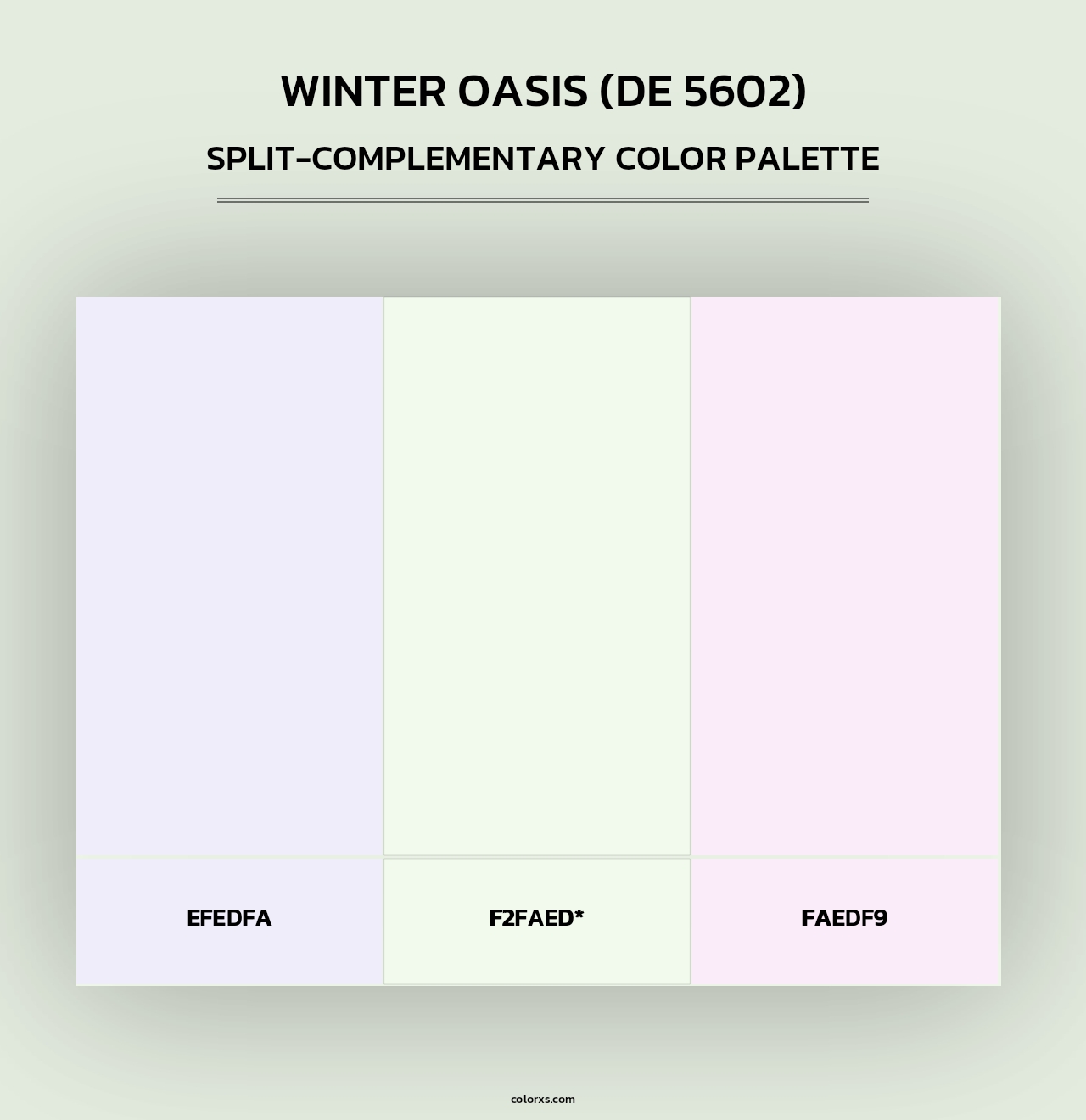 Winter Oasis (DE 5602) - Split-Complementary Color Palette