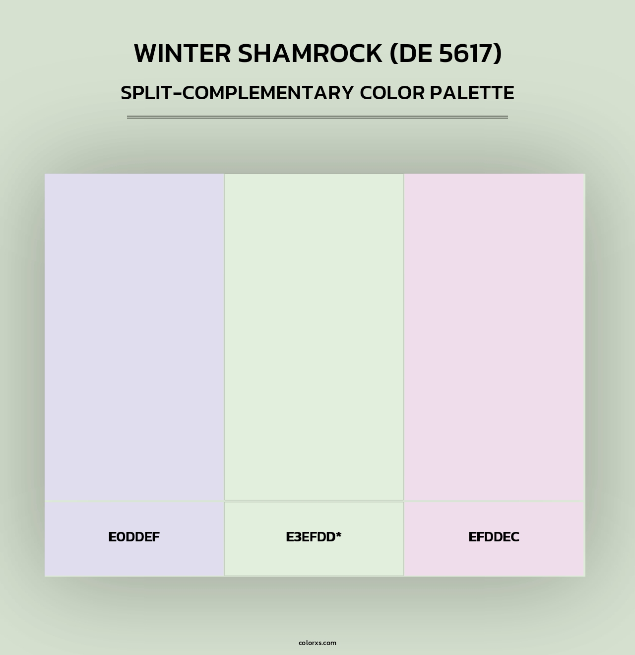 Winter Shamrock (DE 5617) - Split-Complementary Color Palette