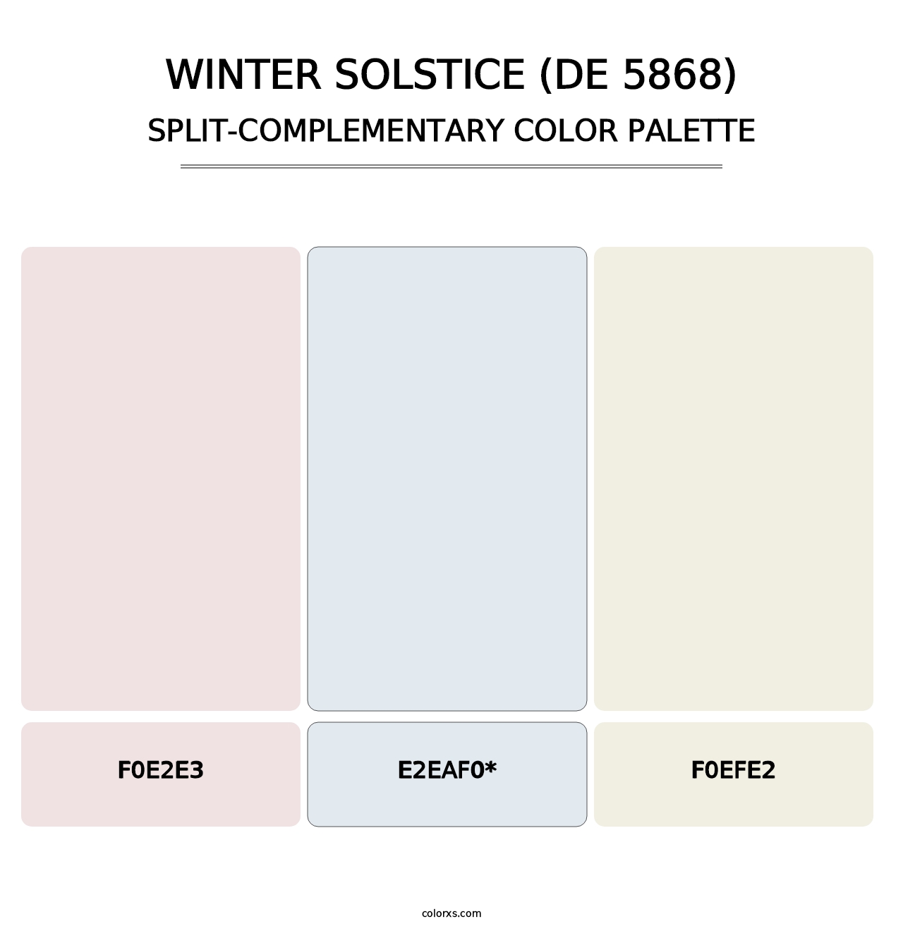Winter Solstice (DE 5868) - Split-Complementary Color Palette