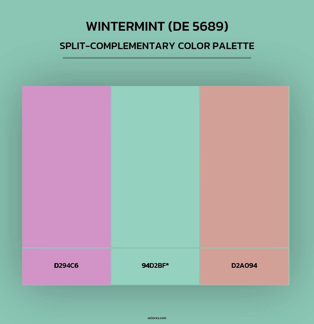 Wintermint (DE 5689) - Split-Complementary Color Palette
