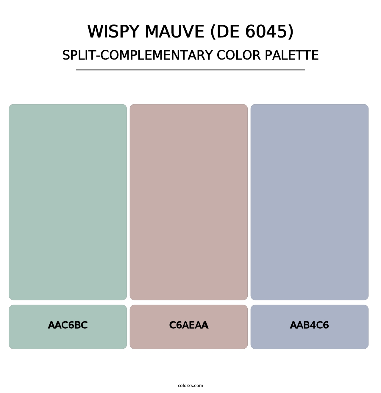 Wispy Mauve (DE 6045) - Split-Complementary Color Palette