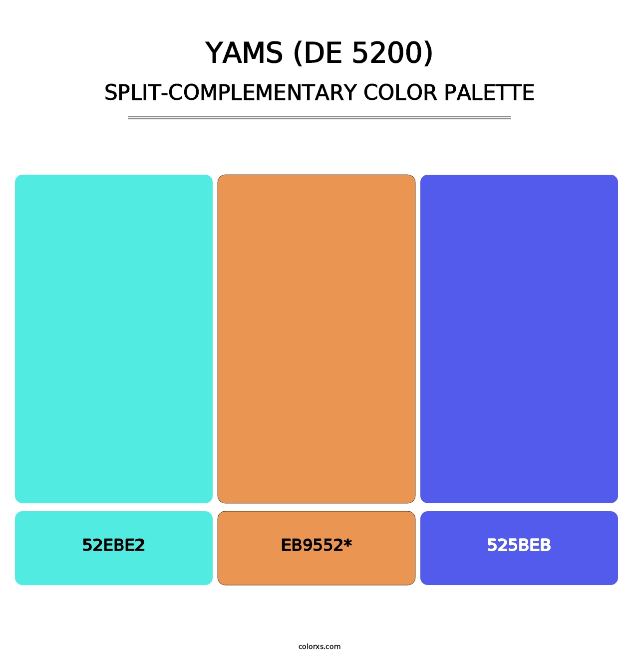 Yams (DE 5200) - Split-Complementary Color Palette