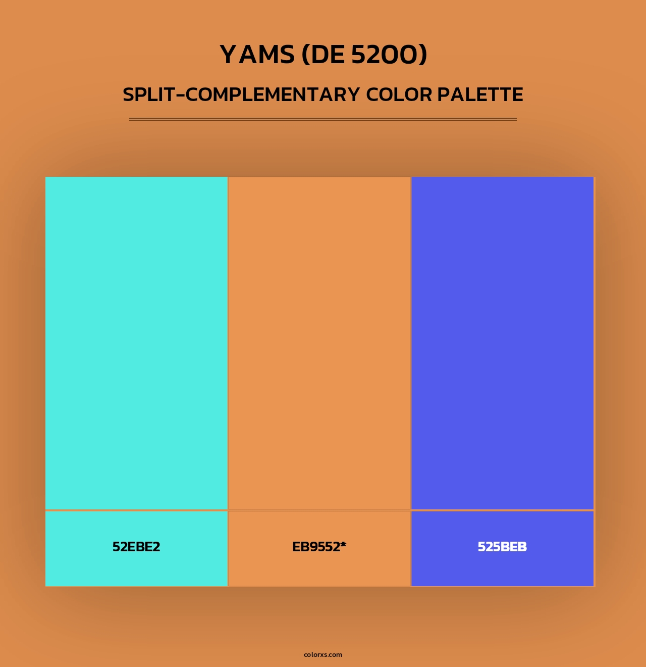Yams (DE 5200) - Split-Complementary Color Palette