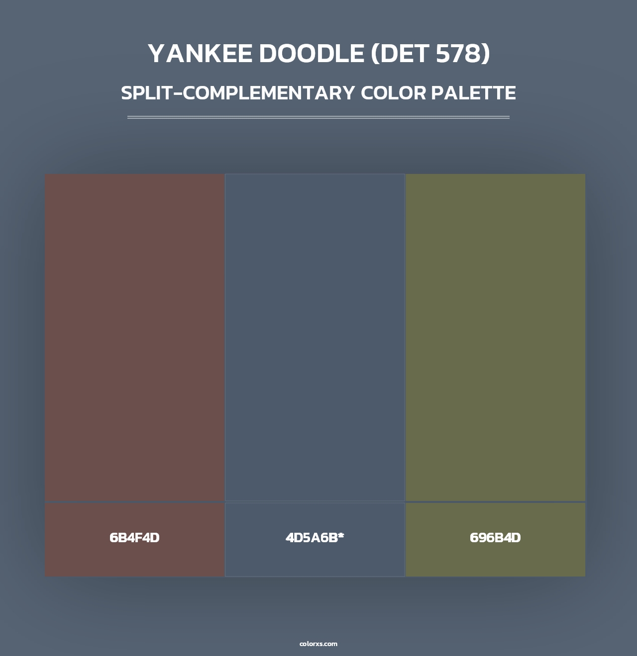 Yankee Doodle (DET 578) - Split-Complementary Color Palette