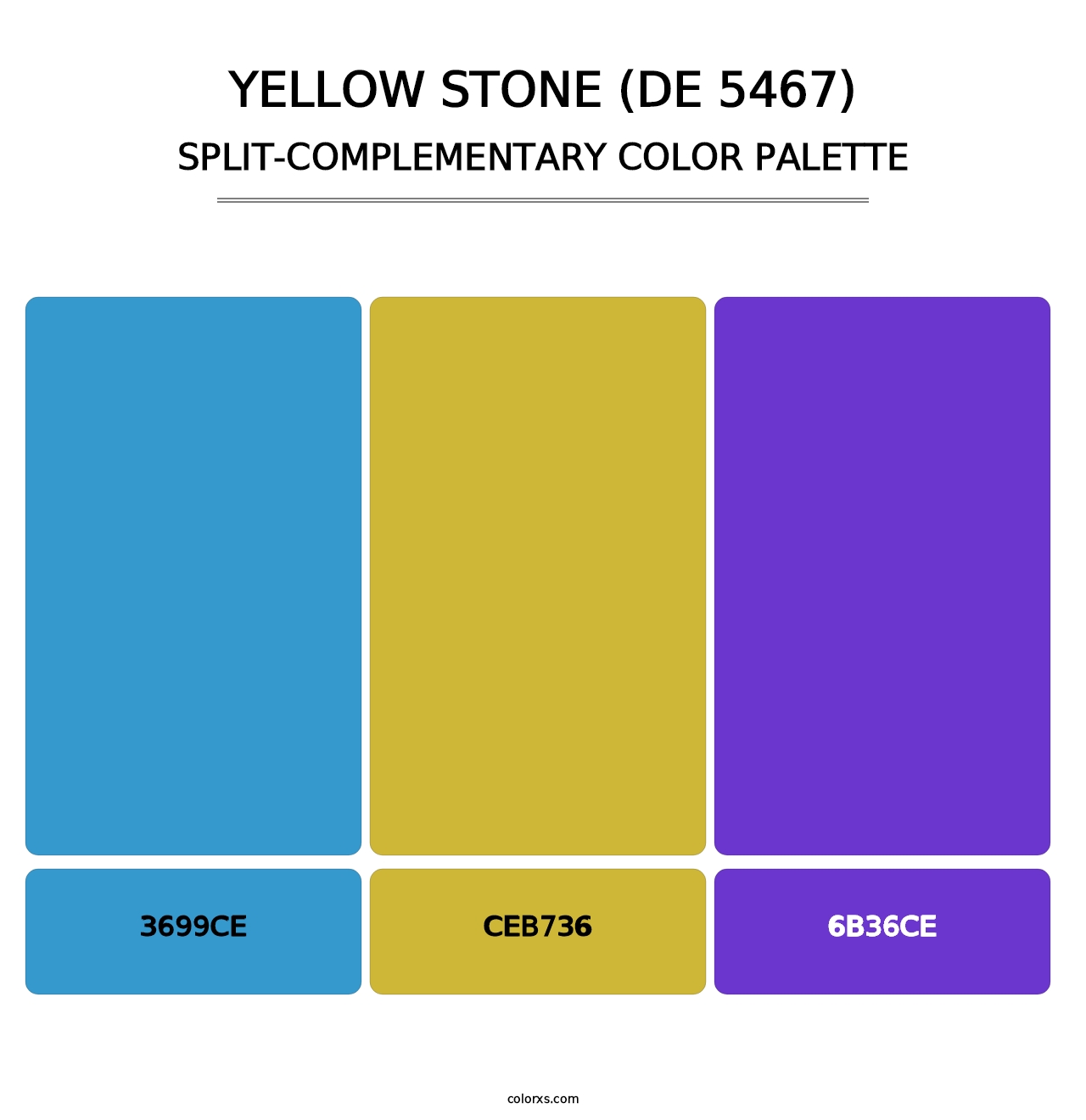 Yellow Stone (DE 5467) - Split-Complementary Color Palette