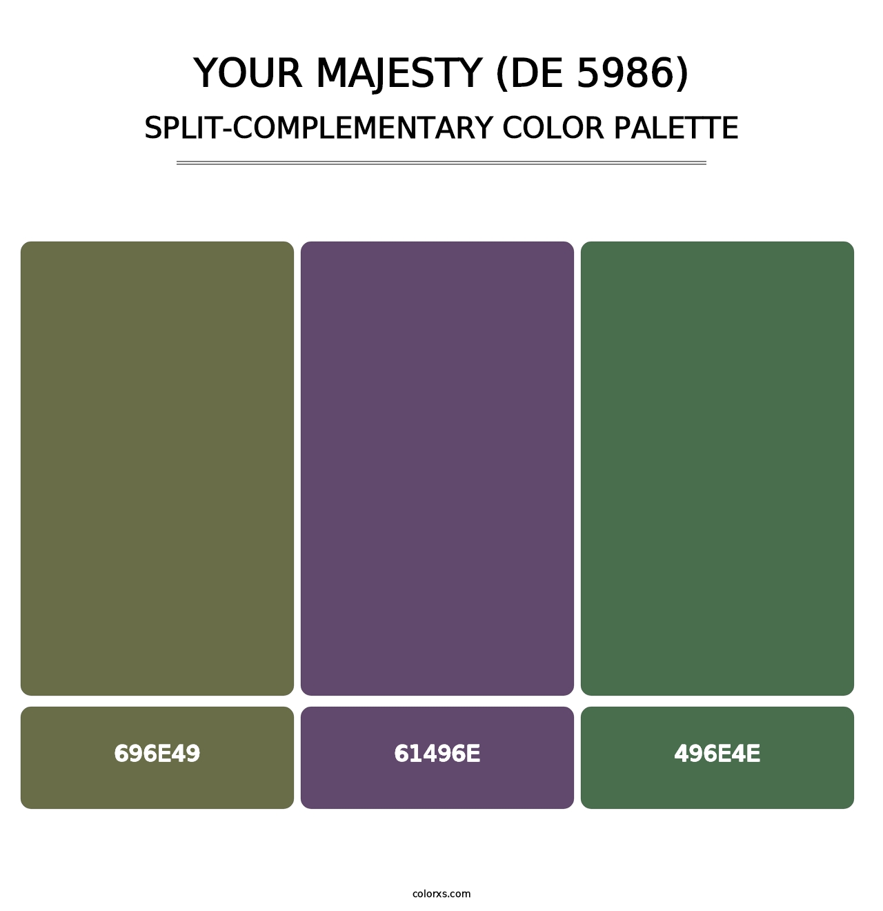 Your Majesty (DE 5986) - Split-Complementary Color Palette