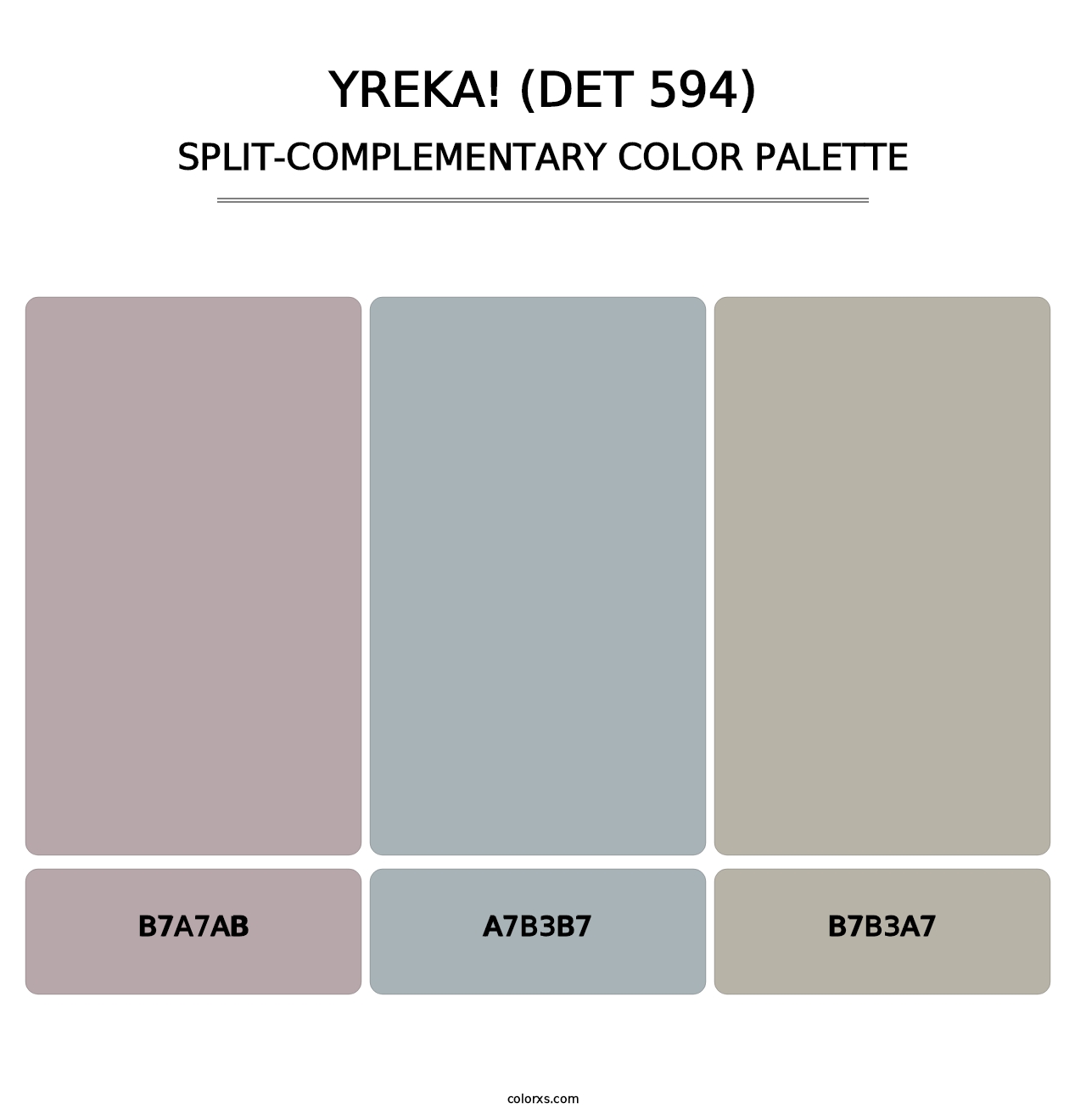 Yreka! (DET 594) - Split-Complementary Color Palette