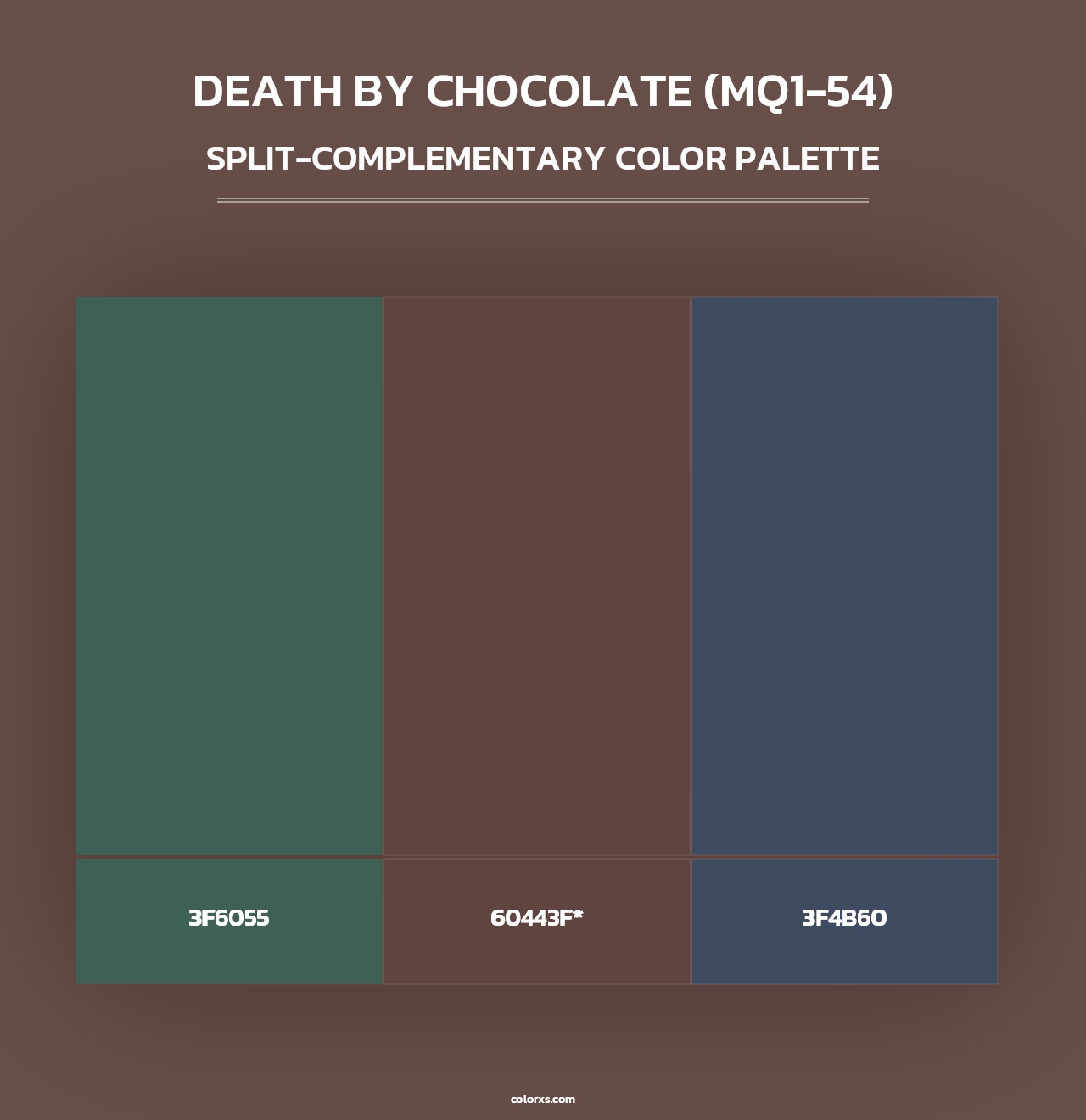 Death By Chocolate (MQ1-54) - Split-Complementary Color Palette