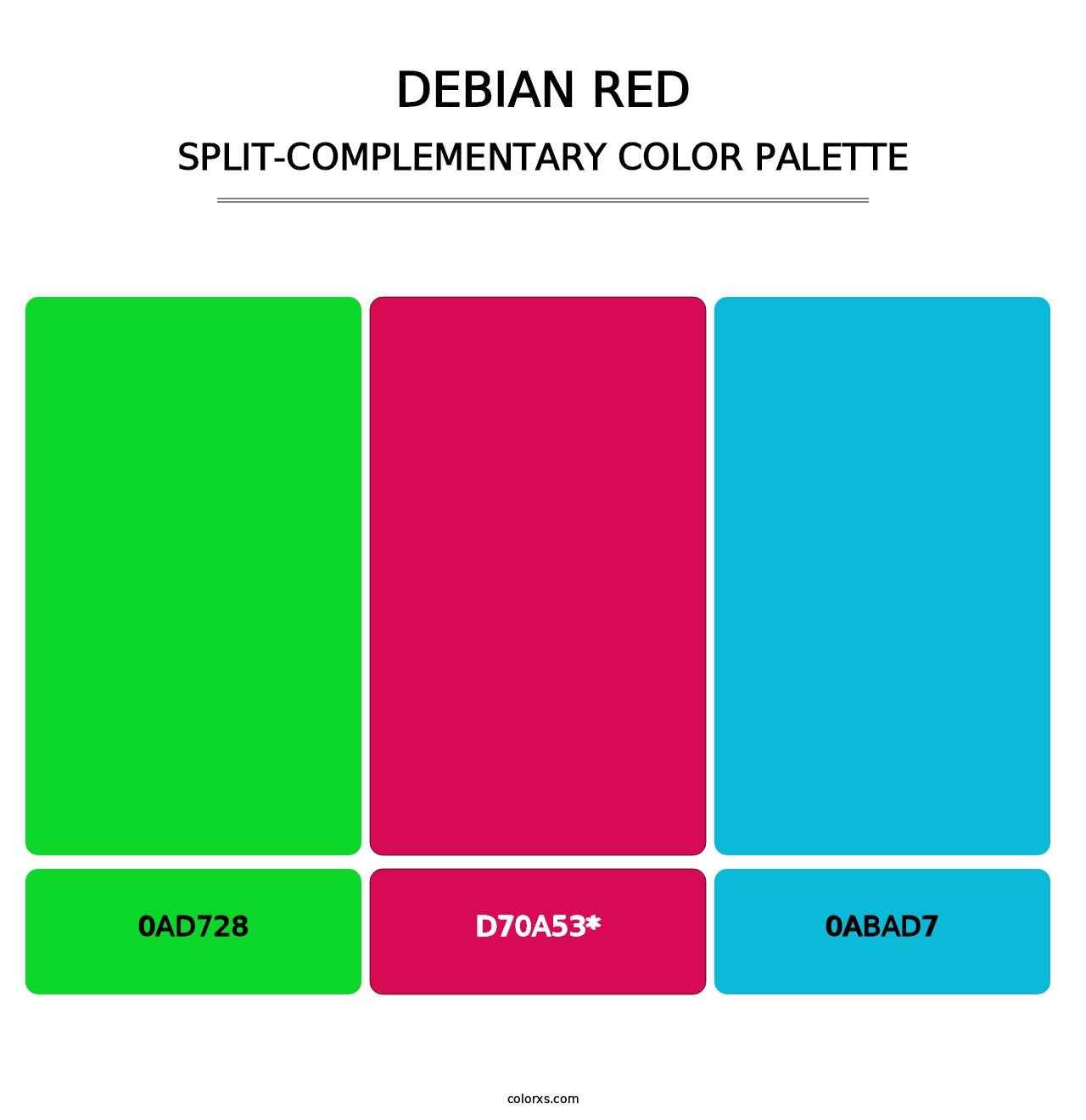 Debian red - Split-Complementary Color Palette