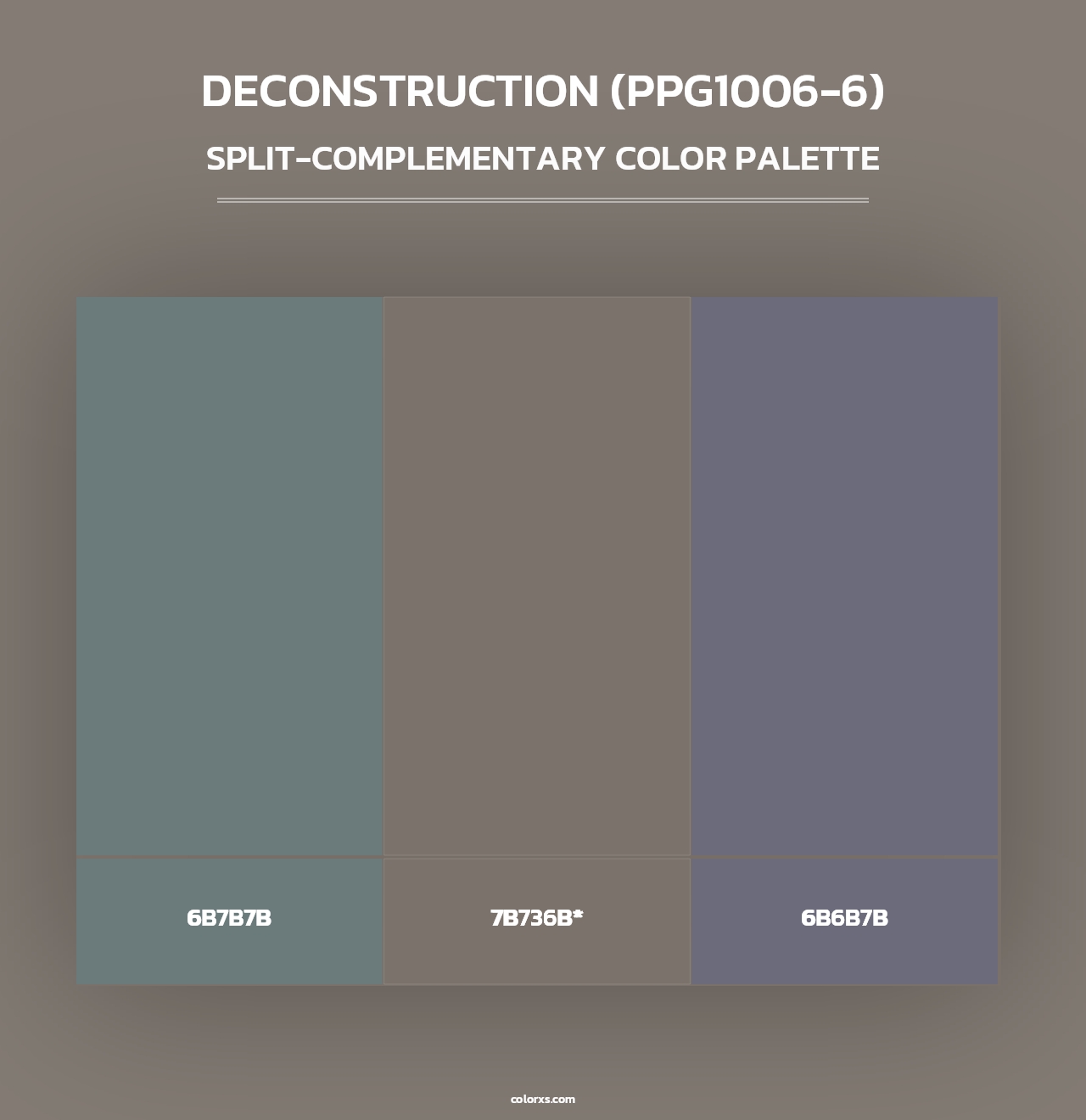 Deconstruction (PPG1006-6) - Split-Complementary Color Palette
