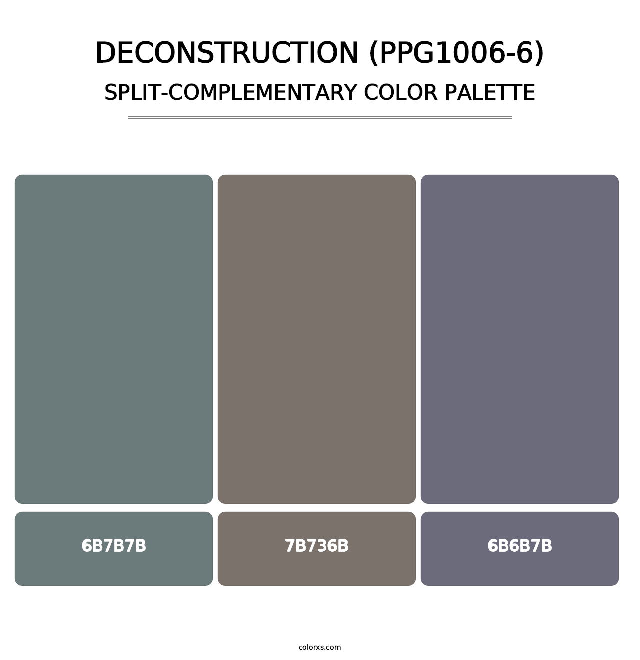Deconstruction (PPG1006-6) - Split-Complementary Color Palette