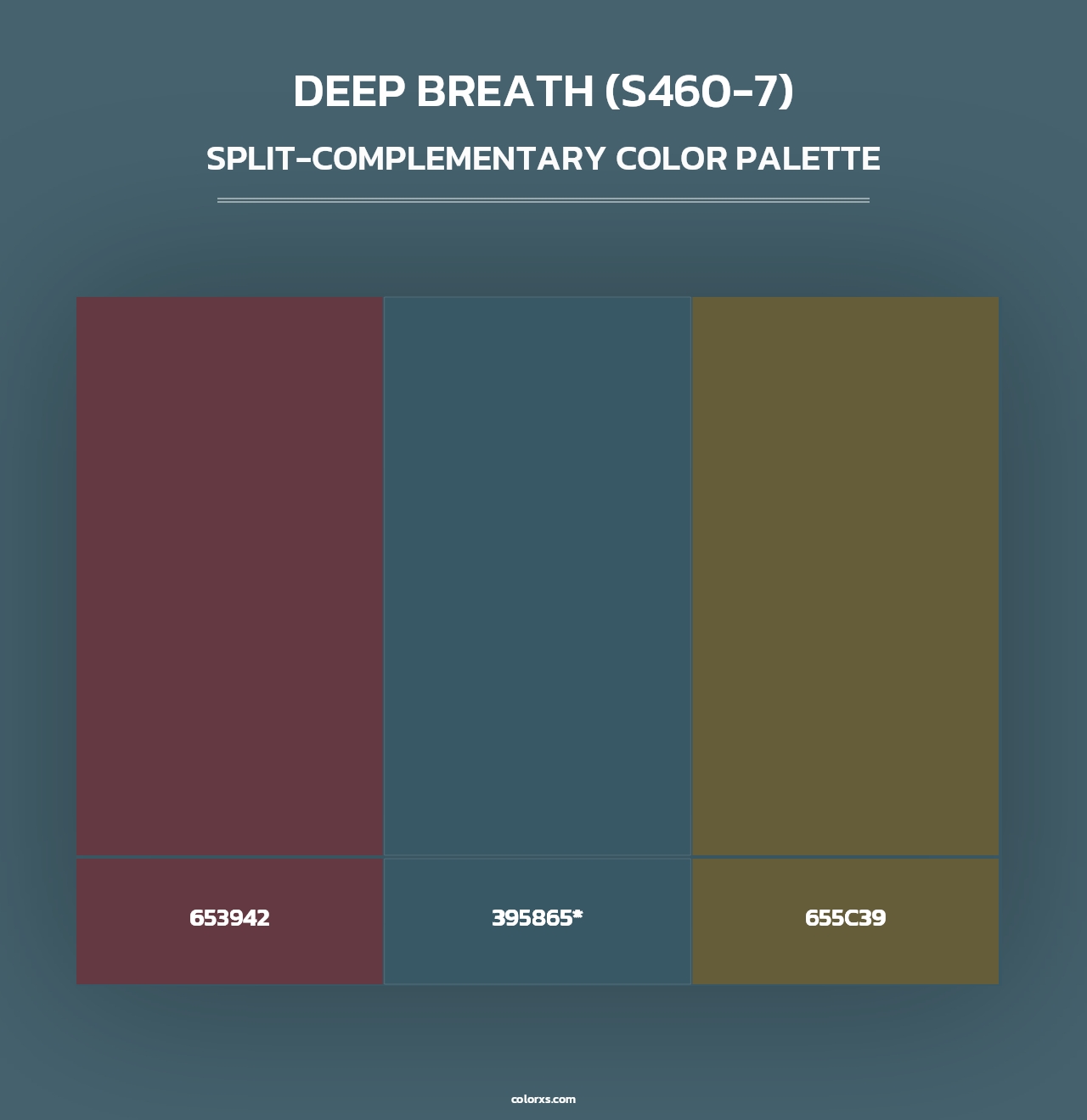 Deep Breath (S460-7) - Split-Complementary Color Palette