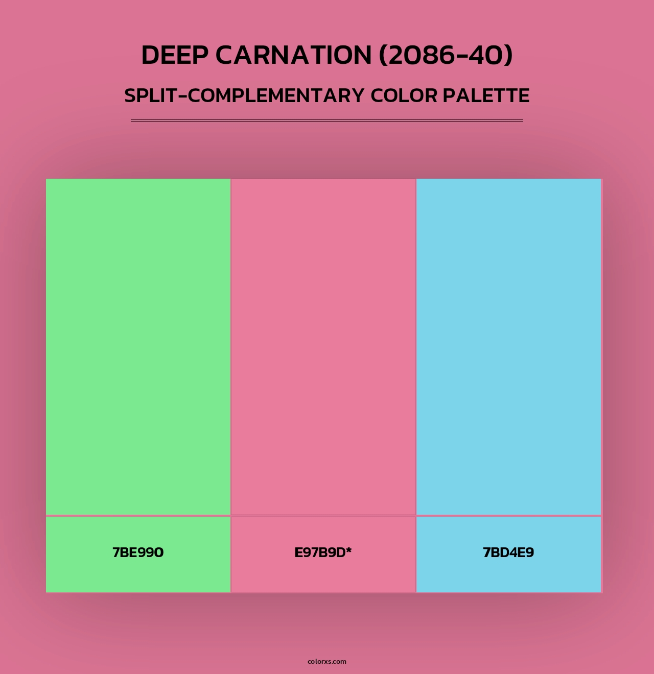 Deep Carnation (2086-40) - Split-Complementary Color Palette