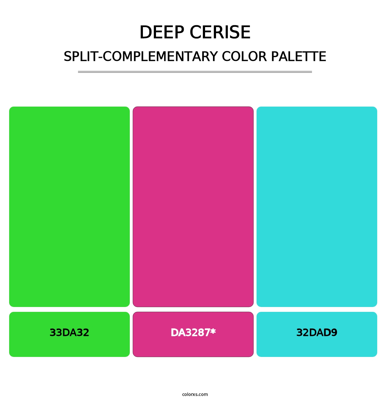 Deep Cerise - Split-Complementary Color Palette