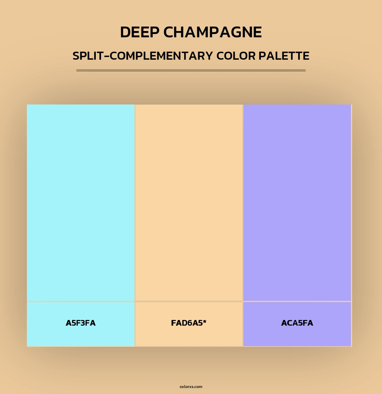 Deep Champagne - Split-Complementary Color Palette