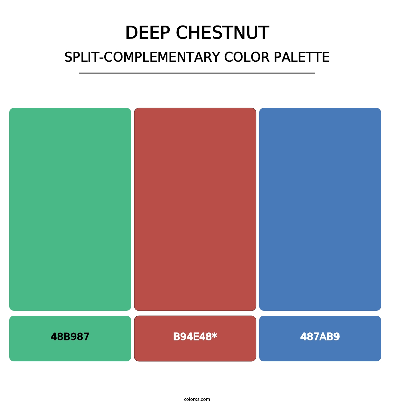 Deep Chestnut - Split-Complementary Color Palette