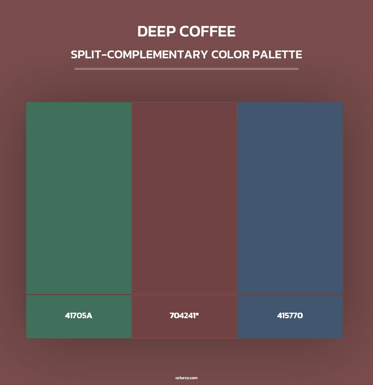 Deep Coffee - Split-Complementary Color Palette
