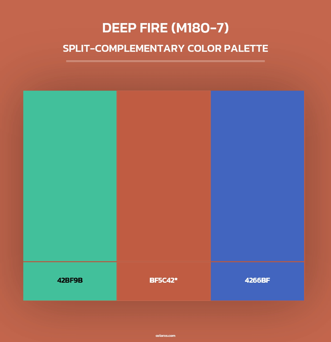 Deep Fire (M180-7) - Split-Complementary Color Palette