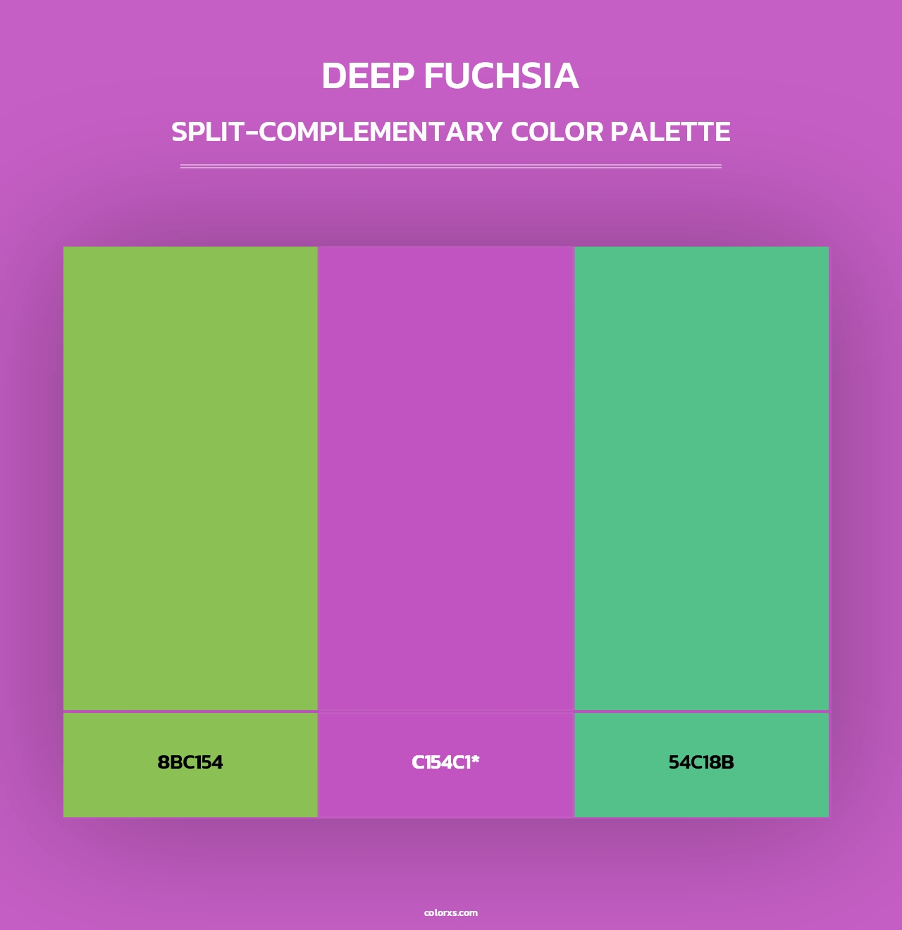 Deep Fuchsia - Split-Complementary Color Palette