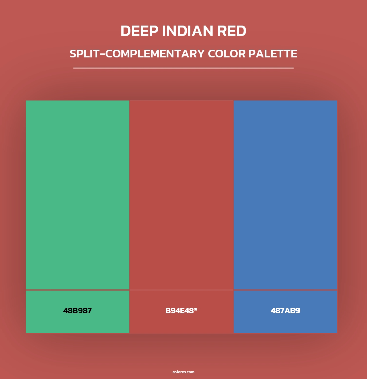 Deep Indian Red - Split-Complementary Color Palette