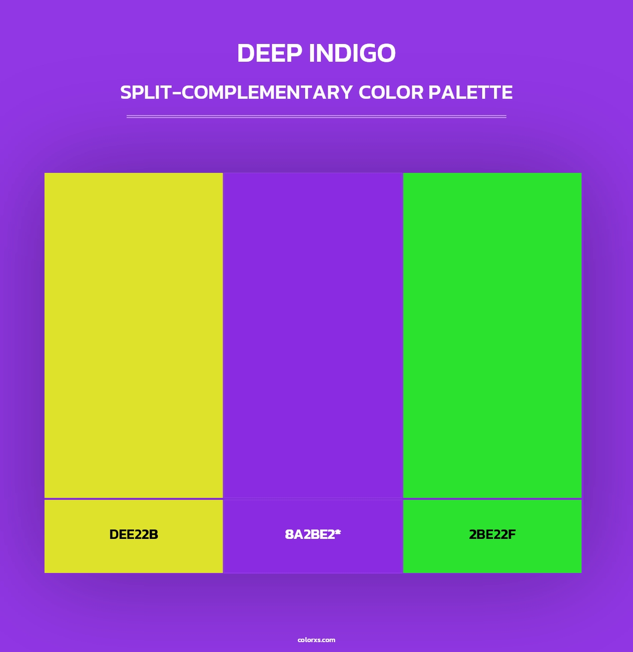 Deep Indigo - Split-Complementary Color Palette