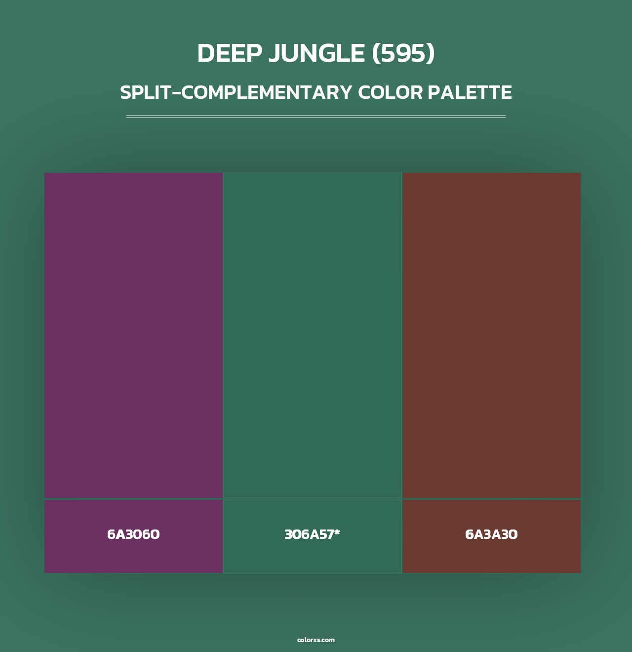 Deep Jungle (595) - Split-Complementary Color Palette