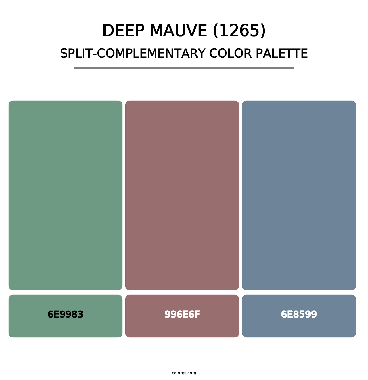 Deep Mauve (1265) - Split-Complementary Color Palette