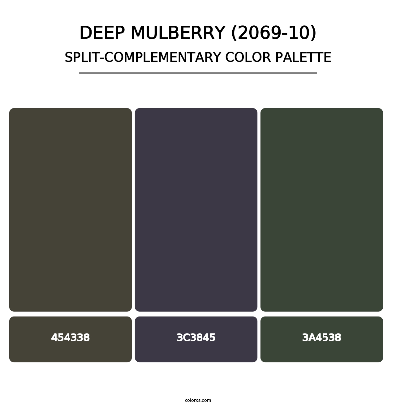Deep Mulberry (2069-10) - Split-Complementary Color Palette