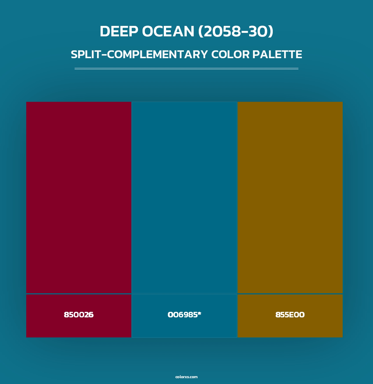 Deep Ocean (2058-30) - Split-Complementary Color Palette