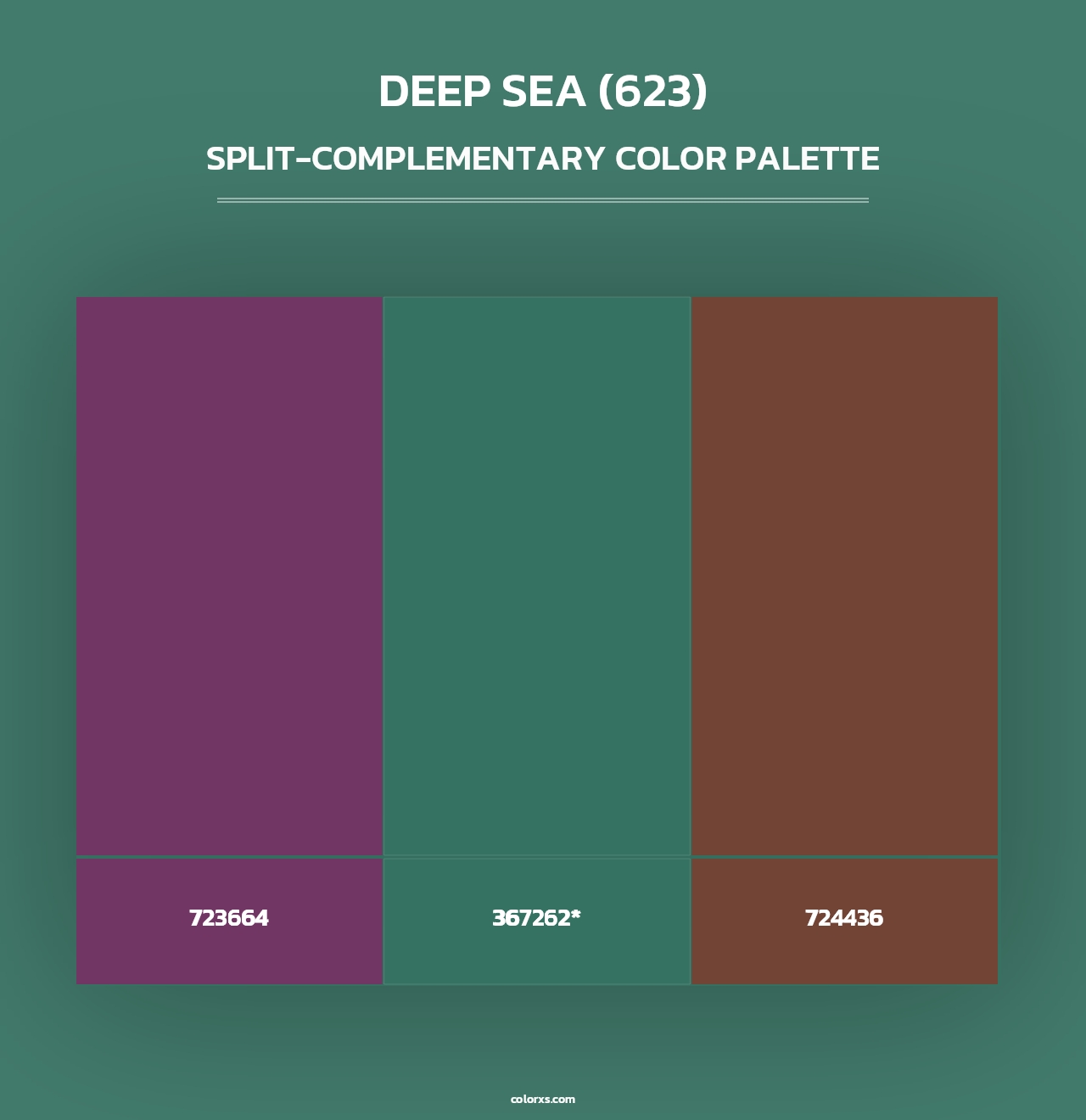 Deep Sea (623) - Split-Complementary Color Palette
