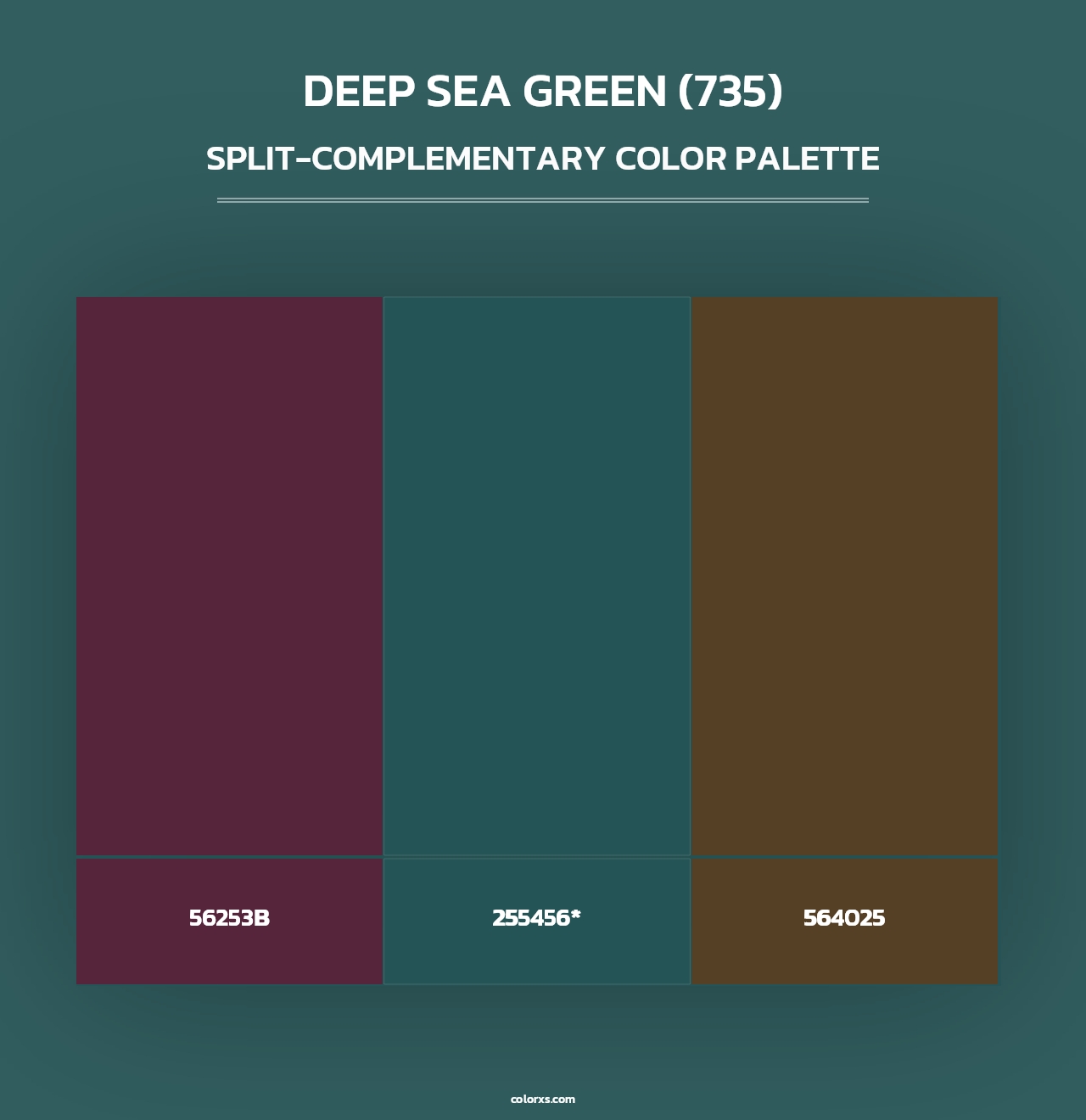 Deep Sea Green (735) - Split-Complementary Color Palette
