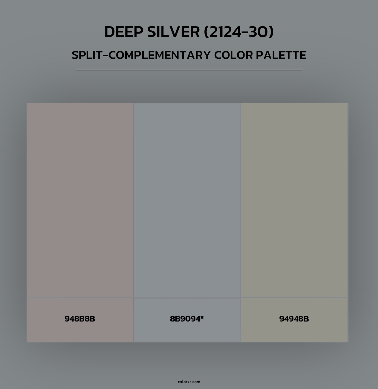 Deep Silver (2124-30) - Split-Complementary Color Palette