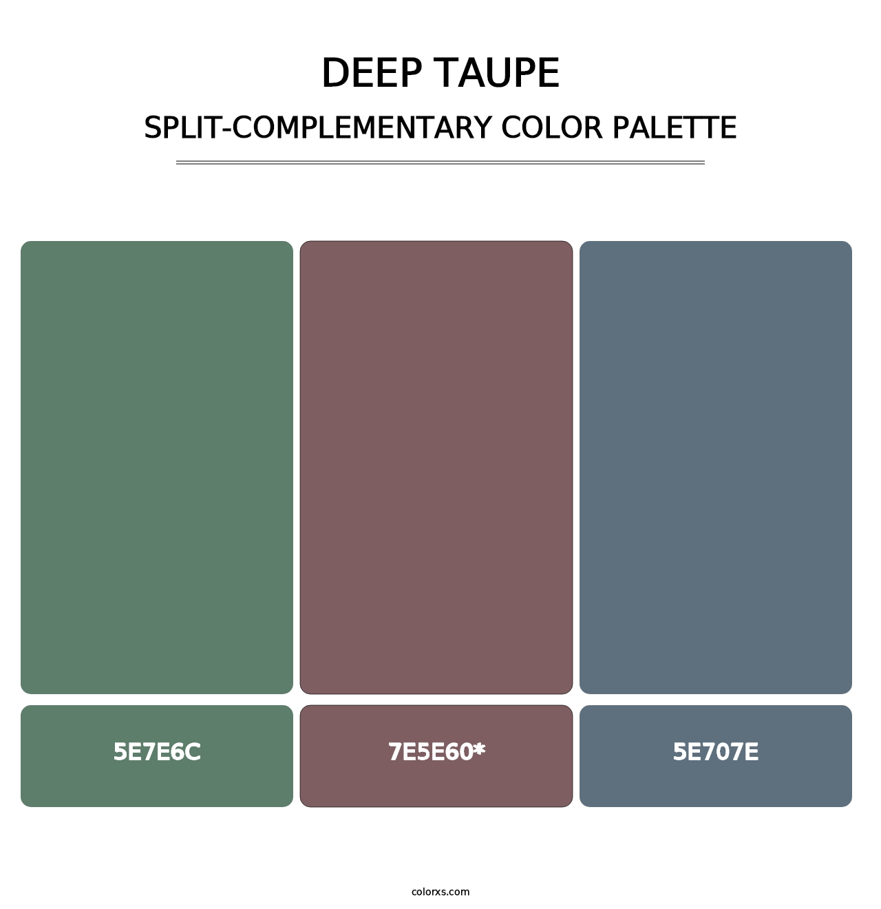 Deep Taupe - Split-Complementary Color Palette