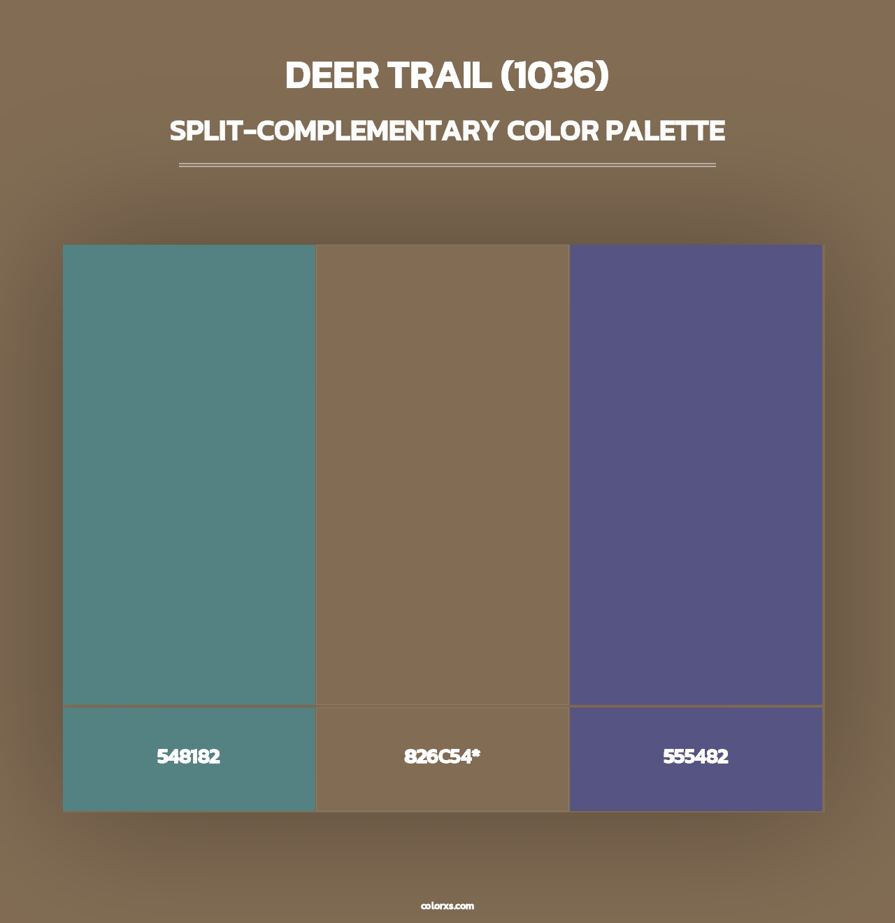 Deer Trail (1036) - Split-Complementary Color Palette